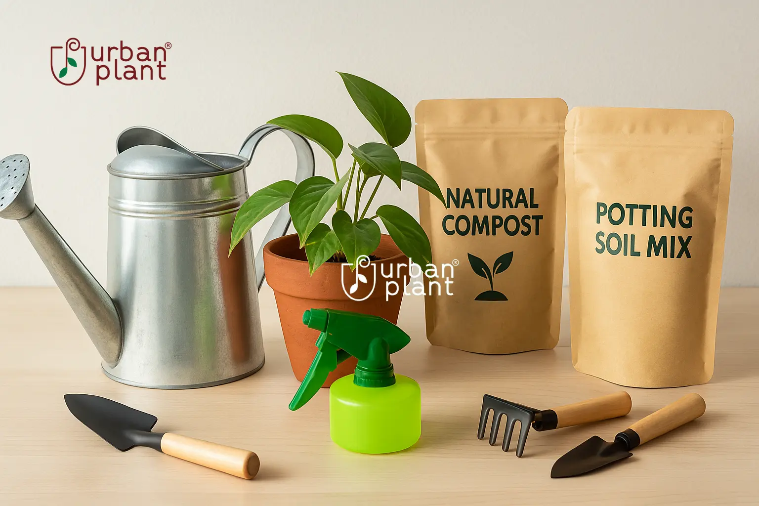 Urban Plant – A display of essential products for vacation plant care